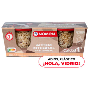 Imagen de NOMEN Arroz integral con quinoa, vasito para microondas 2 uds x 140 g.