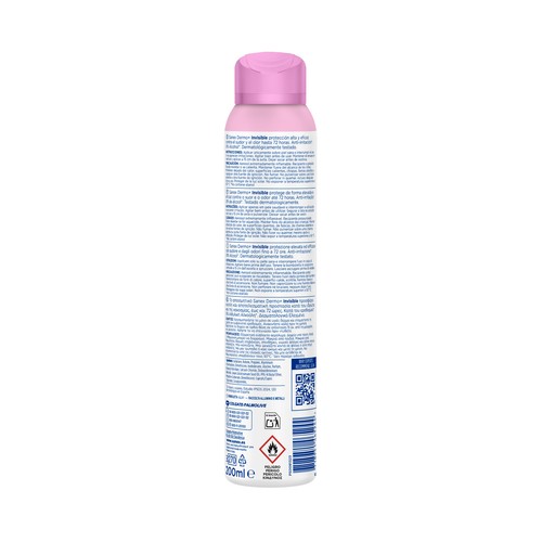 SANEX Dermo+ invisible Desodorante en spray para mujer, antitranspirante 72 horas 200 ml.