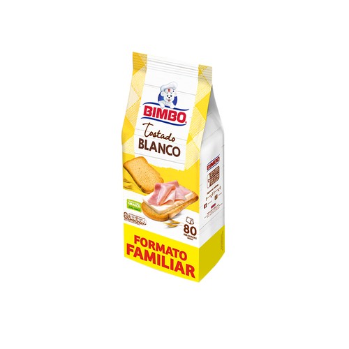 Pan tostado blanco BIMBO 80 uds. 720 g.