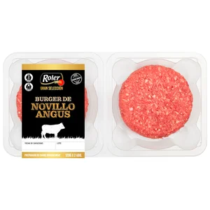 ROLER Gran selección Bandeja con burger meat de novillo Angus 2 x 120 g.