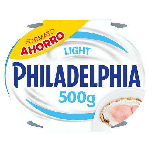 Queso de untar light formato ahorro PHILADELPHIA 2 x 250 g.