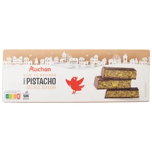 PRODUCTO ALCAMPO Turrón de chocolate con pistacho 150 g.