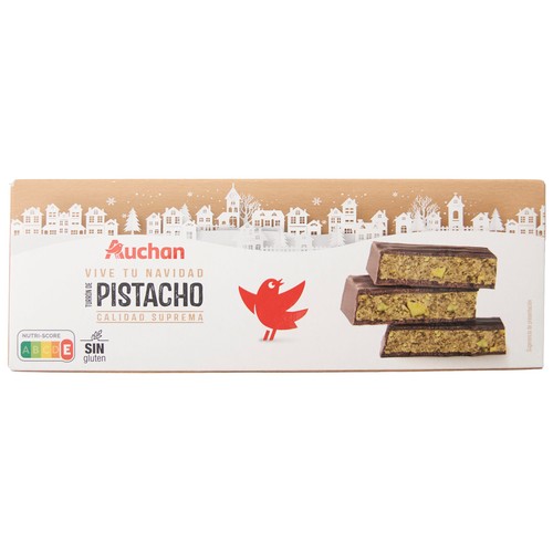 PRODUCTO ALCAMPO Turrón de chocolate con pistacho 150 g.