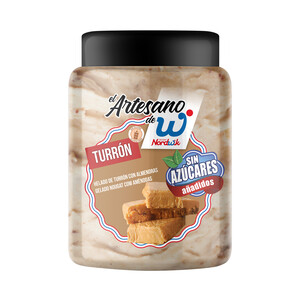 NORDWIK Tarrina de helado de turrón con almendras, sin gluten y sin azúcares añadidos NORDWICK 1 l.