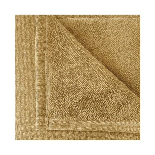 Plaid 125x150 chenilla/sherpa, diseño Brumes Vegetales para sofá. ACTUEL