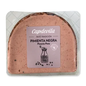 CAPDEVILLA Paté tradicional a la pimienta negra, elaborado sin gluten 100 g.