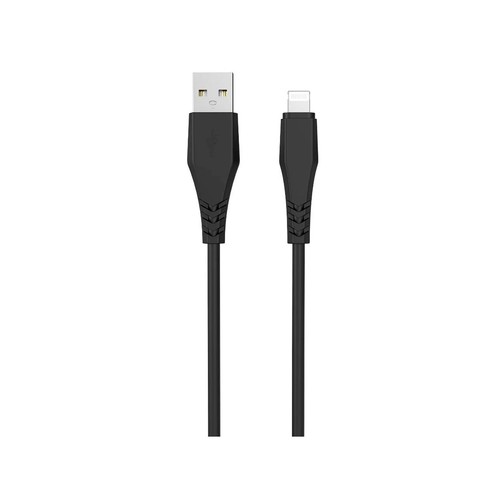 Cable USB A a USB lightning QILIVE 600184388, longitud 3 metros, color negro.