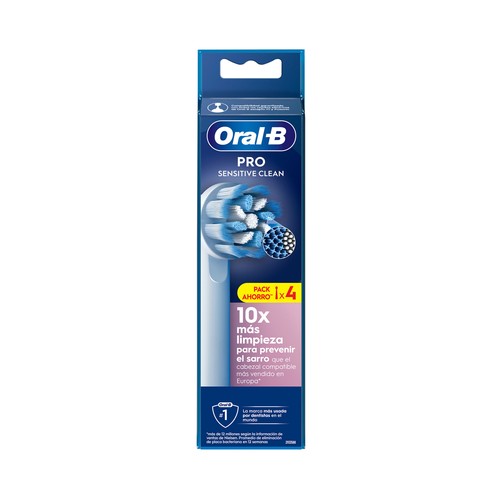 ORAL-B Pro sensitive clean Cabezal de recambio para cepillo de dientes eléctrico 4 uds.