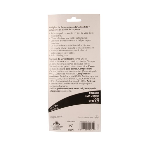 QUÉRICO Huesos masticables con pollo para perros entre 2 y 12 kilogr, QUÉRICO 5 uds.