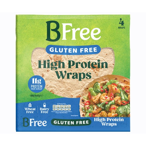 BFREE Wraps sin gluten alto en proteínas 168 g