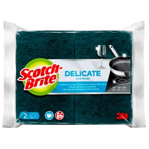 SCOTCH-BRITE Delicate Estropajo de fibra que no raya, especial superficies delicadas 2 uds.