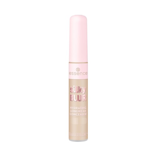 ESSENCE Silky blur tono 160 amarillo melocotón Corrector de cobertura completa, acabado mate sedoso.