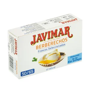 JAVIMAR Berberechos frescos al natural 50/65 uds, 115 g