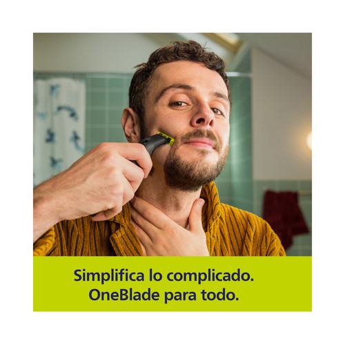 Afeitadora PHILIPS OneBlade Pro 360 QP6552/15, 2 en 1, para cara y cuerpo..