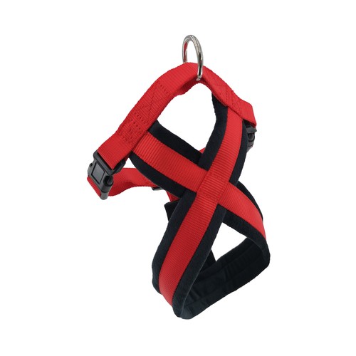 PRODUCTO ALCAMPO Arnés (2 cm) de color rojo, para perros de tamaño M 40 - 50 cm.