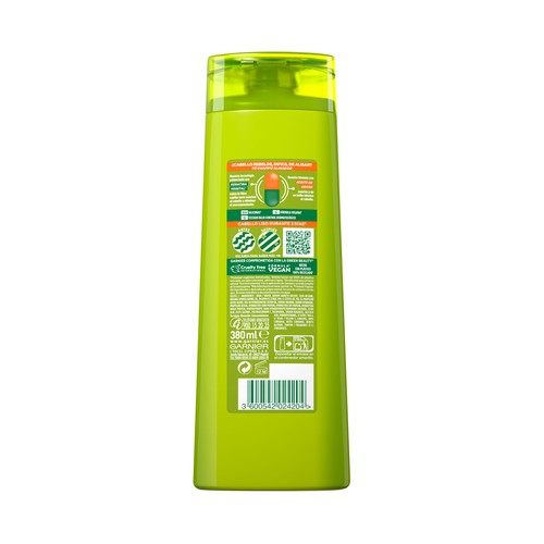 FRUCTIS Liso & brillante Champú alisador para cabellos rebeldes y difíciles de alisar 2 x 380 ml.