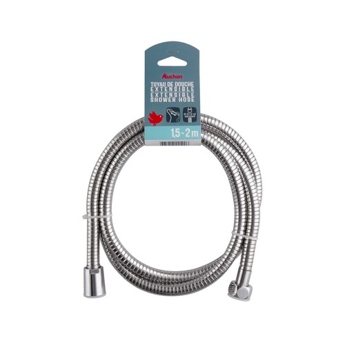 Flexo de ducha extensible, 1,5/2 metros, PRODUCTO ALCAMPO.