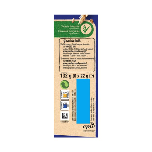 NESTLÉ Barritas de cereales NESTLÉ Estrellitas 6 x 22 g.