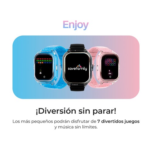 Smartwatch SAVEFAMILY Enjoy, Color Negro".