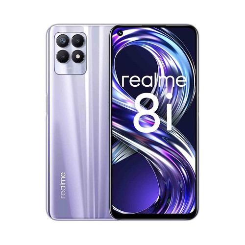 Smartphone 16,8cm (6,6") REALME 8i violeta espacial, Octa-Core, 4GB Ram, 128GB, microSD, 50+2+2 Mpx, Dual-Sim, UI 2.0 (Android 11)
