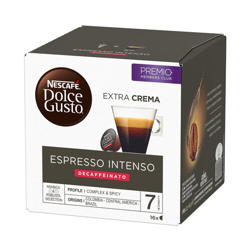 DOLCE GUSTO Café en cápsulas descafeinado Espresso I7, 16 uds. 