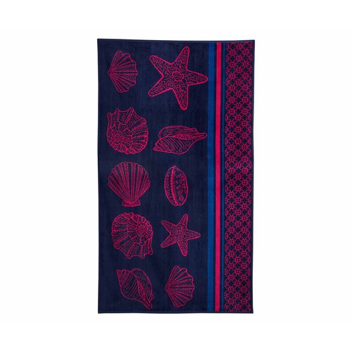 Toalla de playa jacquard velour, 90x160cm, 100% Algodón, 420g/m², ACTUEL. diferentes modelos, 1 unidad.