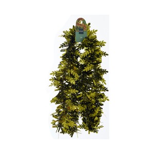 Imagen de Guirnalda de color Verde Kaki con diseño hojas de Pino tema Tyrol ideal para decoración y Árbol de Navidad, 2metros, ACTUEL