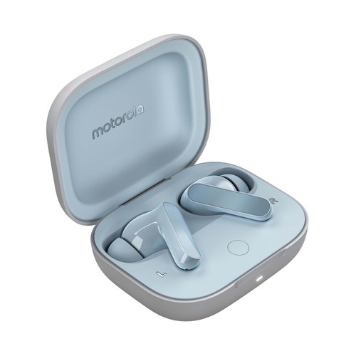 Auriculares Inalámbricos Bluetooth MOTOROLA Moto Buds Blue  PG38C05749, estuche cargador, 9h de autonomía.