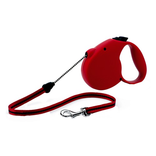 FLEXI Correa para perro de cordón rojo 5 metros Talla-S