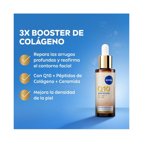 NIVEA Q10 Collagen expert Sérum facial reparador 3 en 1 30 ml.