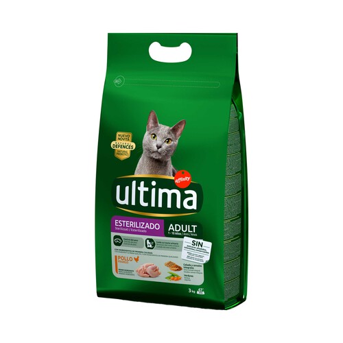 ULTIMA Pienso para gatos esterilizados adultos a base de pollo ULTIMA AFFINITY bolsa 3 kg.