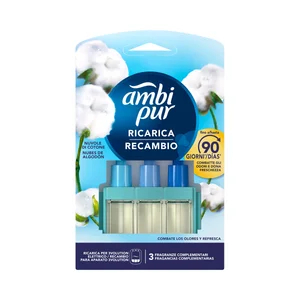 AMBIPUR 3volution Recambio de ambientador eléctrico con 3 fragancias con esencia a nubes de algodón.