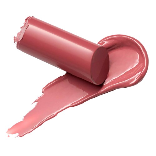 ESSENCE Satin glow tono 02 Blushin it, nude rosado Barra de labios cremosa, acabado luminoso.
