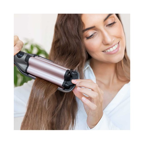Moldeador de ondas CECOTEC RitualCare 2100 Summer Waves, revestimiento de cerámica, Tecnología iónica, 3 barriles de 15mm, 220º.
