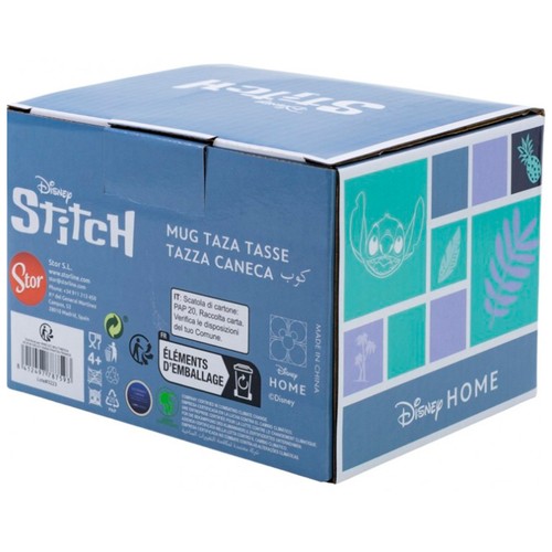 Taza de cerámica de Stitch, 420 ml, DISNEY.