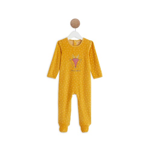Pijama pelele de terciopelo para bebé IN EXTENSO, talla 56.