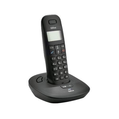 Teléfono inalámbrico con contestador QILIVE Q.4656, grabación 15min., identificador llamadas, manos libres, agenda 20 contactos.