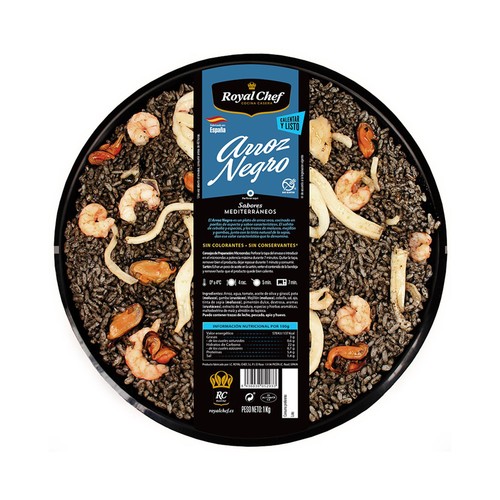 ROYAL CHEF Arroz negro sin gluten, calentar y listo 1 kg.