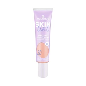 ESSENCE Skin tint tono 20 Tinte para piel hidratante, cobertura ligera a media y FPS 30.