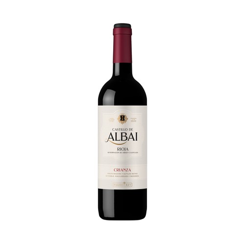 CASTILLO DE ALBAI Vino tinto crianza con D.O. Ca. Rioja botella 75 cl.