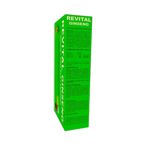 REVITAL Ginseng Complemento alimenticio, ayuda a disminuir el cansancio y la fatiga 20 uds.