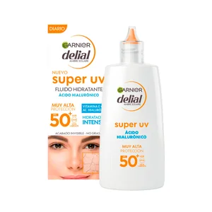 DELIAL Super uv de Garnier Protector solar facial con factor de protección 50+ (muy alto) 40 ml.