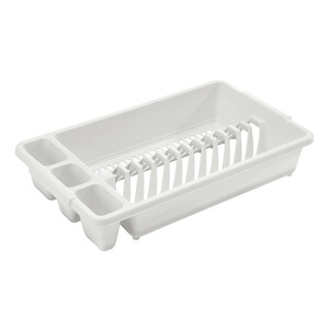 Imagen de Escurre platos de plástico color blanco PRODUCTO ECONÓMICO AUCHAN.