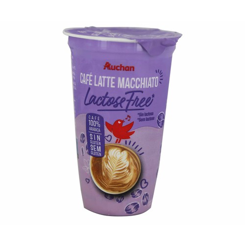 AUCHAN Café latte macchiato sin lactosa 250 ml. Producto Alcampo