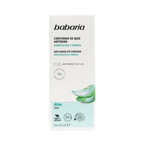 BABARIA Contorno de ojos antiedad de uso diario con Aloe Vera 15 ml.
