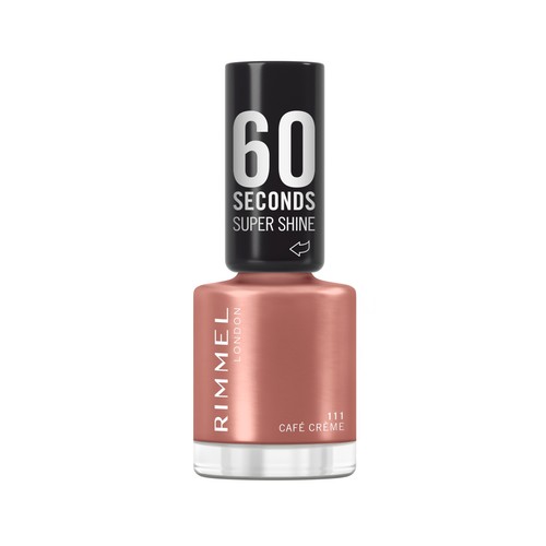 RIMMEL 60 Second super shine tono 111 Café créme Esmalte de uñas de secado rápido.