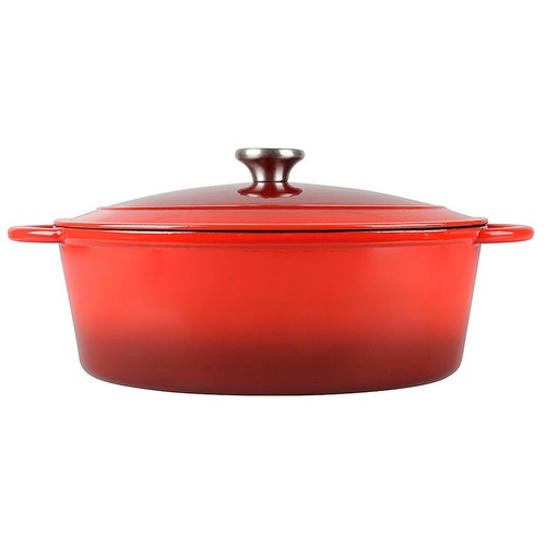 Cacerola oval de hierro fundido con tapa, 6,5L Gevi ACTUEL.