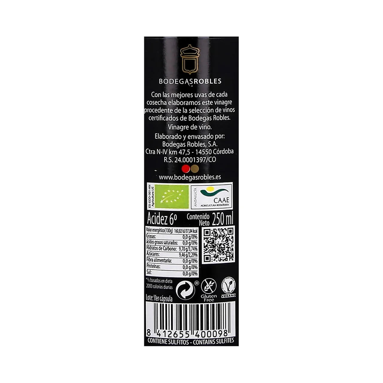 PEDRO XIMENEZ 1927 Vinagre ecológico PEDRO XIMÉNEZ 1927 250 ml