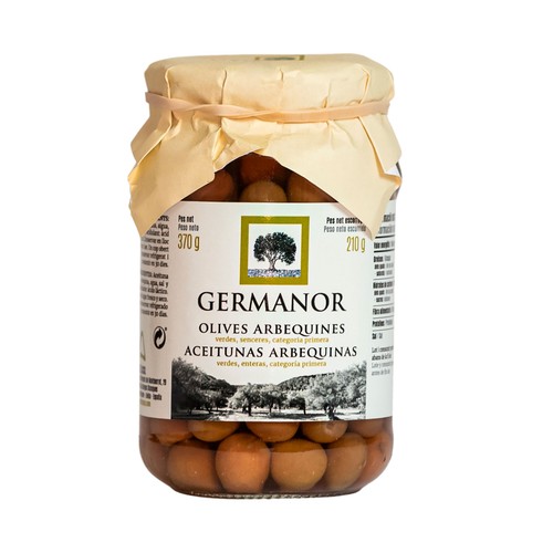 GERMANOR Aceituna Arbequina GERMANOR Tarro de Cristal de 195 Gramos