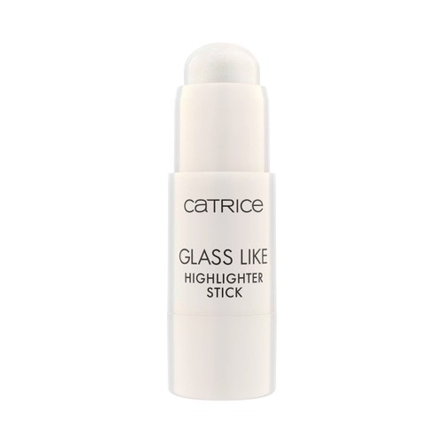 CATRICE Glass like Iluminador en stick transparente con reflejos dorados.
